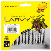 FTM Omura Baits Larvy Käse 3,5 cm Schwarz/Weiß