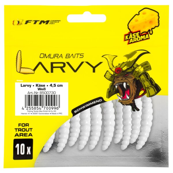 FTM Omura Baits Larvy Käse 4,5 cm Weiß