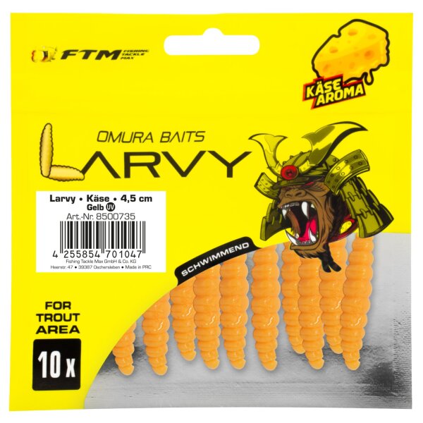 FTM Omura Baits Larvy Käse 4,5 cm Gelb