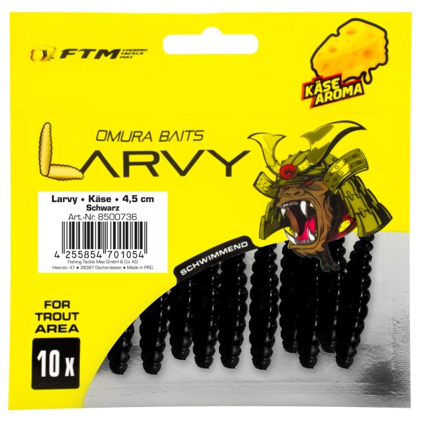 FTM Omura Baits Larvy Käse 4,5 cm Schwarz