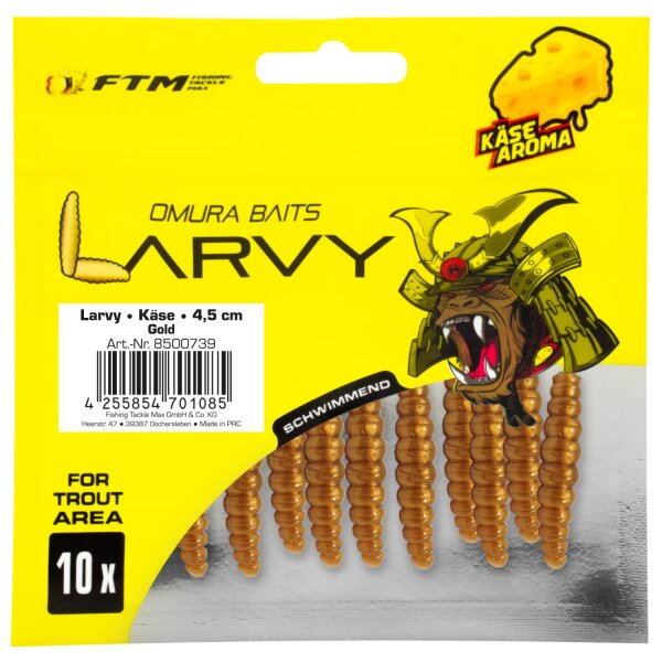 FTM Omura Baits Larvy Käse 4,5 cm Gold