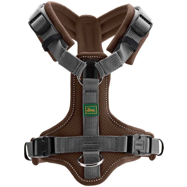 Hunter Geschirr Maldon Up braun/grau M-L