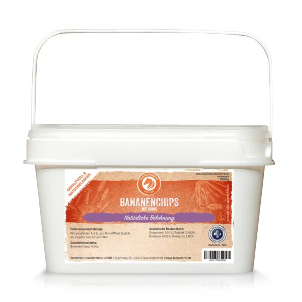 Hippoforte Bananenchips mit Honig 1 kg