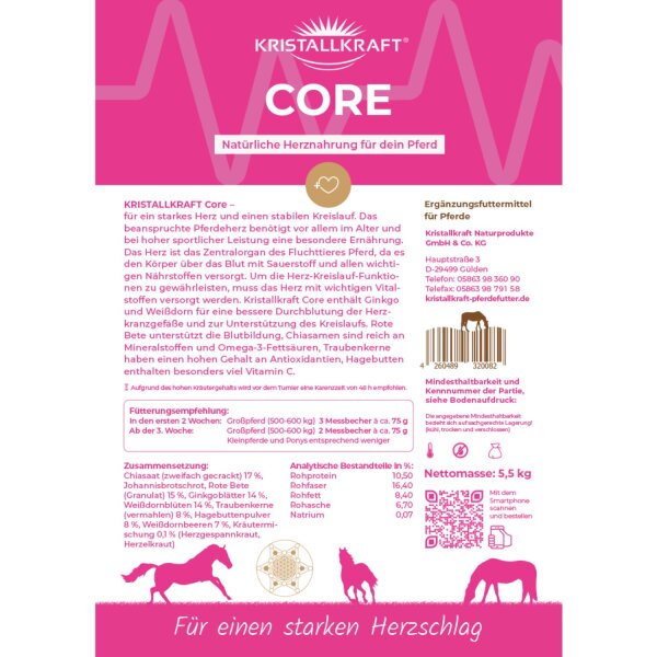 Kristallkraft Core 5,5 kg Ergänzungsfuttermittel