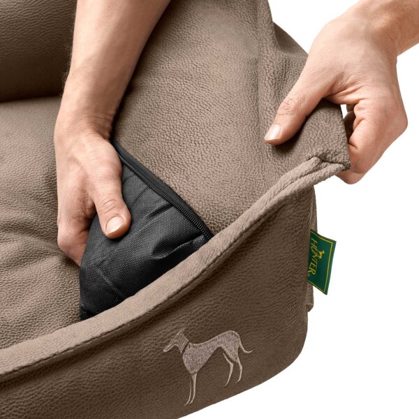 Hunter Orthopädisches Hundesofa Merida taupe 90 x 70 cm