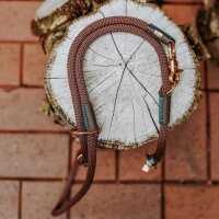 Hunter Verstellbare Führleine Malia 8/200 schokobraun/dunkelbraun