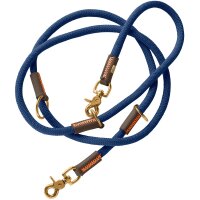 Hunter Verstellbare Führleine Malia 10/200 dunkelblau/dunkelbraun