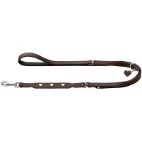 Hunter Verstellbare Führleine Love 18 mm/200 cm braun/schwarz
