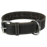 TRIXIE Rustic Fettleder-Halsband „Heartbeat“ schwarz L