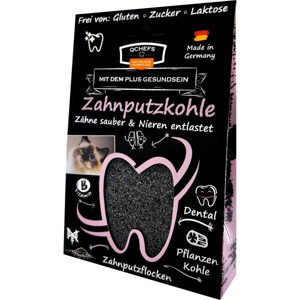 QCHEFS Zahnputzkohle Katze