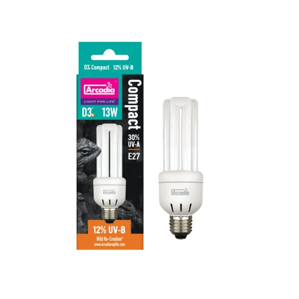 Arcadia D3+ Compact 12% UV-B 13 W, E27