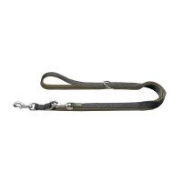 Hunter Verstellbare Führleine Maldon olivgrün/grau 2,5 cm / 2 m