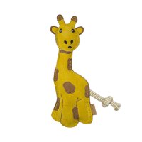 BUDDY. Hundespielzeug aus Leder "Giraffe"