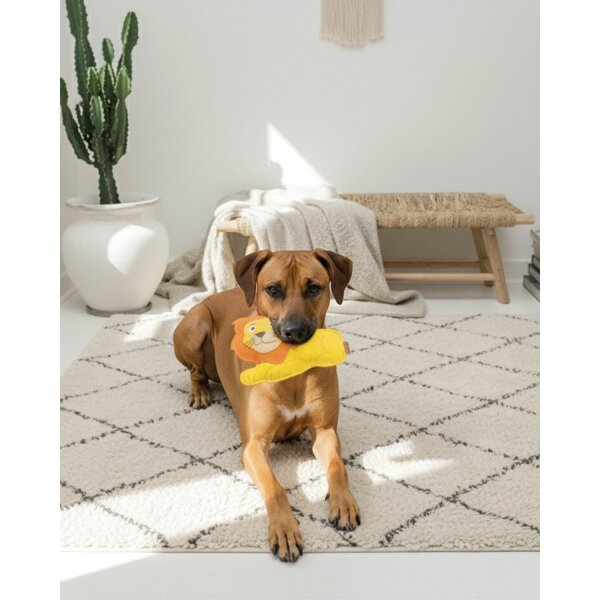BUDDY. Hundespielzeug aus Leder "Löwe"