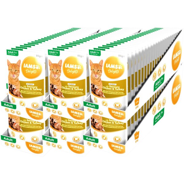 IAMS Delights Huhn & Pute in Sauce 144 x 85 g *MHD 11.04.2026* 144 x 85 g
