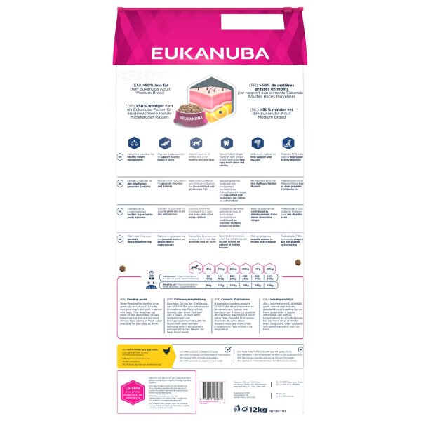 Eukanuba Adult Daily Care Overweight 12 kg