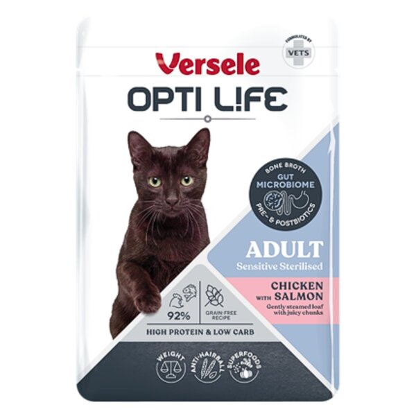 Versele-Laga Opti Life Adult Sterilised Salmon & Chicken Loaf